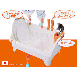 BO雜貨【YV3531】日本製 可移動瀝水收納籃 餐具置物盒 掛勾 碗盤架 瀝水架 除防收納