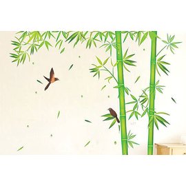 BO雜貨【YP1521】 第三代可移動 時尚組合壁貼 牆貼 壁貼 創意壁貼 樹 竹林深處