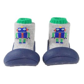 韓國Attipas快樂腳襪型學步鞋-工程機器人