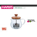 《Midohouse》日本HARIO TEO-70-OV 橄欖木濾壓茶壺 700 ML