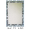 【衛浴先生】化妝鏡 KE-872 直立長方鏡 50*70cm 造型噴砂?處理雕