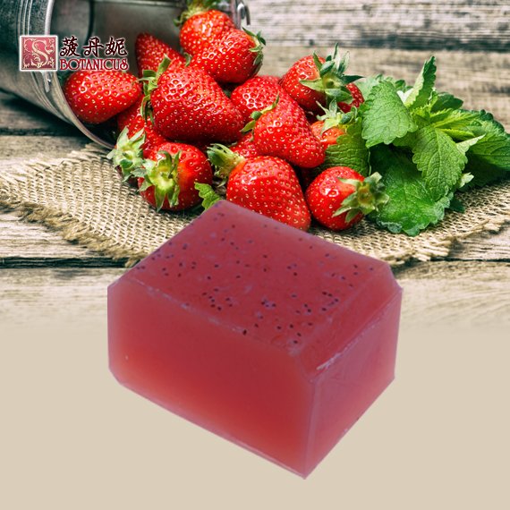 95折【菠丹妮 Botanicus 台灣總代理公司貨】草莓手工皂/80g/立方型(品號05358)