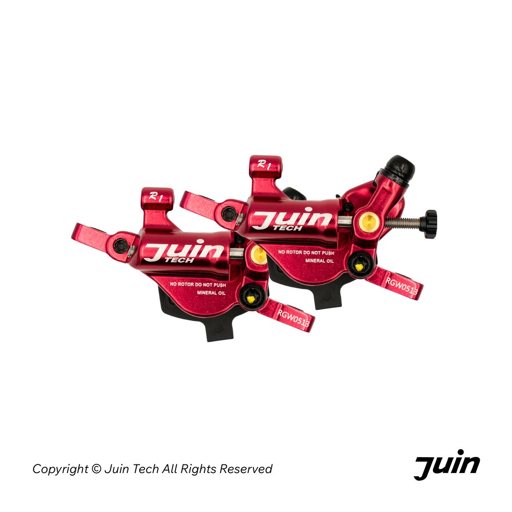 JUIN TECH R1 整合式雙邊作動油壓卡鉗 / 紅 (160mm碟盤) 適用小布、小摺