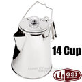 【美國 GSI】Glacier Stainless 14 Cup PERC 輕量18/8(304)食品級頂級不鏽鋼燒水壺_咖啡壺.茶壺/安全堅固.輕便易攜 非snow peak 65014