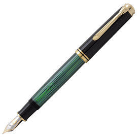 德國 百利金 Pelikan Souverän M800鋼筆-綠條紋 活塞上墨
