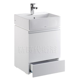 [ 新時代衛浴 ] 專為TOTO-L710CGU臉盆訂製浴櫃，發泡板鋼琴烤漆浴櫃，下抽屜710CD