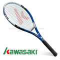【日本 KAWASAKI】川崎 Power 3D強化鋁合金網球拍(已穿線/附3/4拍套)_全碳網球拍-非YONEX Wilson TOUR _藍 KP1200BL