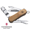 【詮國】瑞士VICTORINOX維氏瑞士刀 - Nail Clip 580 胡桃木握柄指甲剪瑞士刀 / 0.6461.63(VN160)