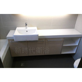 [ 新時代衛浴 ] TOTO-LW727CGU臉盆訂製浴櫃，專業浴櫃工廠顏色樣式都可客製168cm