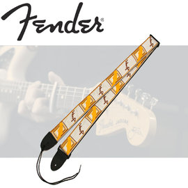 【非凡樂器】Fender 經典肩帶/背帶(黃白)0990681 經典改良款原廠公司貨/非一般仿品