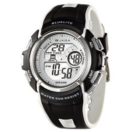 M688-AD 黑白 捷卡 JAGA 時尚 休閒 運動 多功能 冷光 電子錶 男錶 童錶