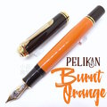 =小品雅集=德國 Pelikan 百利金 18K金 M800 限量款 burnt orange 橘色 鋼筆