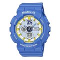 BABY-G CASIO 卡西歐繽紛城市愛旅行少女時代代言蔚藍休閒運動雙顯電子腕錶 型號：BA-120-2B【神梭鐘錶】