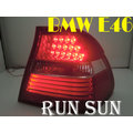 ●○RUN SUN 車燈,車材○● BMW 寶馬 2002 2003 2004 E46 3系列 4D 4門 LED 光條型 晶鑽紅白尾燈-外側
