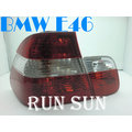 ●○RUN SUN 車燈,車材○● BMW 寶馬 1998 1999 2000 2001 E46 3系列 4D/4門 晶鑽紅白尾燈DEPO