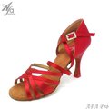 Afa Pro-專業舞鞋 女拉丁 紅緞 國標舞鞋 P48110