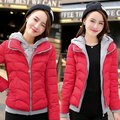 【韓國KW】KMM498-6 冬新款韓版修身加厚保暖假兩件羽絨外套-紅