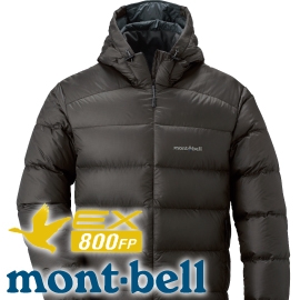 【Mont-Bell 日本 Light Alpine Down 男800 連帽 羽絨外套 深棕】連帽羽絨外套/ 1101430