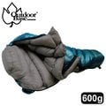 【Outdoorbase】SnowMonster雪怪頂級羽絨保暖睡袋(孔雀綠)-600g-24660
