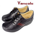 Vancole凡可利/GL917/黑/寬楦增高休閒鞋/縫線鞋/氣墊鞋