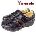 Vancole凡可利/GL922/黑/寬楦增高休閒鞋/縫線鞋/氣墊鞋