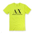 美國百分百【Armani Exchange】T恤 AX 短袖 logo 上衣 T-shirt 亮綠 S號 男 E677