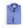 美國百分百【全新真品】Calvin Klein 襯衫 CK 男衣 上班 長袖 上衣 商務 專櫃款 淺藍 XS號 C615