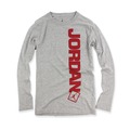 美國百分百【全新真品】Jordan 喬丹 上衣 男 logo 長袖 T恤 T-shirt 灰色 XS S號 F744