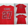 新莊新太陽 MLB 大聯盟 6830227-150 天使隊 Mike Trout 27號 背號 短袖 T恤 特780