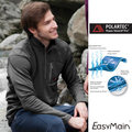 【EasyMain 衣力美】男頂級 Polartec Power-Stretch Pro 專業級高彈性透氣長袖保暖排汗衣(抗菌防臭/吸濕排汗上衣) S1383 黑