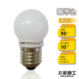 【太星電工】四季光超亮LED磨砂燈泡E27/0.6W/暖白光ANB521L