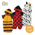 DL 寶寶造型短袖連身衣 (50~60碼) 睡袋兩穿 新生兒服 紗布衣【GC0011】