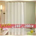 PEVA 純色素面防水浴簾 白色 240*200 加金屬扣送掛鉤隔間簾門簾 阻擋冷氣暖氣