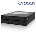 【ICY DOCK】全金屬雙層2.5吋SATA/SAS HDD&amp;SSD+單一3.5吋薄型光碟機空間轉一5.25吋裝置空間硬碟背板模組(MB994IPO-3SB)-NOVA成功