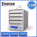 【STARDOM】3.5吋 USB3.0 eSATA/FW800 4bay磁碟陣列設備(和順電通SR4-WBS3)-NOVA成功