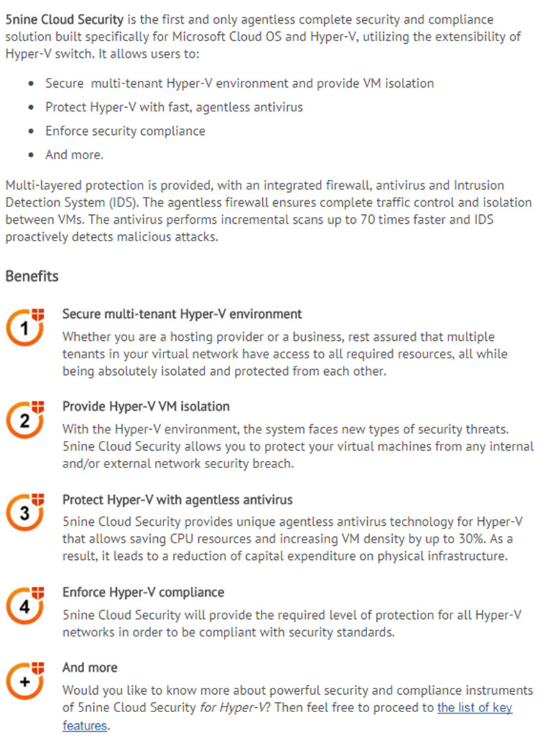 Agentless antivirus hyper v