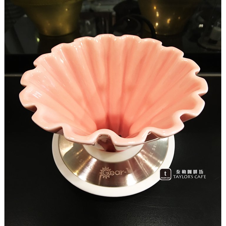 【 junior 】 gear v 圓錐齒輪陶瓷濾杯 濾器 1 2 人份 粉藍 粉紅 咖啡 白 黑