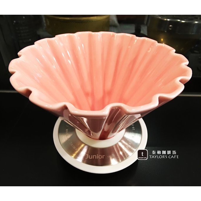 【 junior 】 gear v 圓錐齒輪陶瓷濾杯 濾器 2 4 人份 粉藍 粉紅 咖啡 白 黑