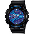 G-SHOCK CASIO 卡西歐雙顯藍色系液晶指針雙顯亮黑色運動腕錶 型號 : GA-110HC-1A【神梭鐘錶】