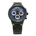 MANGO 青春男孩三眼時尚優質腕錶-黑+藍-MA6674M-BE
