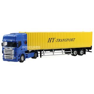 【楚崴玩具】HY TRUCK華一 5012-23B集裝箱卡車/黃 工程合金車模型車 貨櫃車 聯結車(1:50)