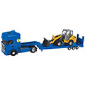 【楚崴玩具】HY TRUCK華一 5012-25A機械運輸車+鏟車 工程合金車模型車 拖板車 聯結車(1:50)