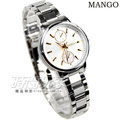 (活動價) MANGO 經典美學雙眼時尚腕錶 女錶 銀x金 MA6676L-80