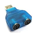 台南 鍵盤/滑鼠 USB 2.0(公)/PS2(母*2) 轉換頭/轉接頭/轉接器