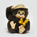 ＊台灣造花＊ 【可愛玩偶】~4.5吋猴(香蕉款)~ ＊小朋友玩伴娃娃 復古掛飾絨毛玩具禮物 新年吊飾佈置 可愛小猴子