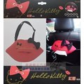 車資樂㊣汽車用品【PKTD005R-03】Hello Kitty 紅脣系列 吊掛式多功能面紙盒套(可吊掛頭枕)