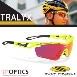 【義大利 Rudy Project】TRALYX-RP OPTICS 專業抗紫外線鍍銀運動眼鏡.太陽眼鏡.自行車風鏡/SP394076 螢光黃鏡框+橘色多層膜鏡片