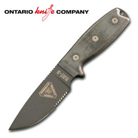 【詮國】美國 Ontario RAT-3 D2鋼藏匿戰術直刀 / 綠柄半齒刃 - 8624
