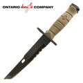 【詮國】美國 Ontario OKC10 Tanto 海軍陸戰隊半齒刃戰術軍刀 / 狼棕色 - OKC10 Tan 1948