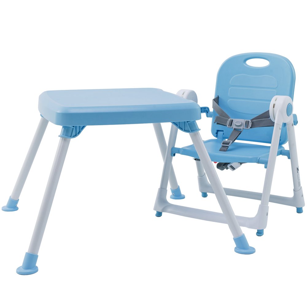 ZOE 折疊餐椅 x 折疊桌-冰雪藍